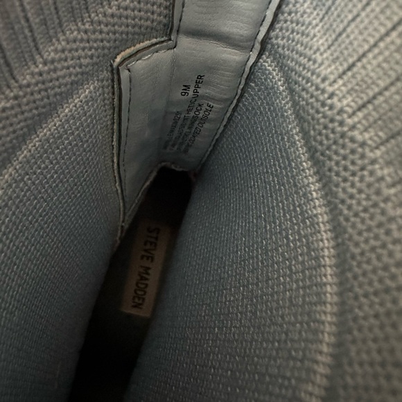 NWT Steve Madden Maxwelle Knit Pointed Toe Boots Blue size 9 - Picture 11 of 13